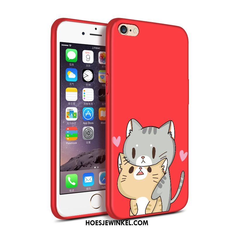iPhone 6 / 6s Plus Hoesje Siliconen Scheppend Anti-fall, iPhone 6 / 6s Plus Hoesje Rood Lovers