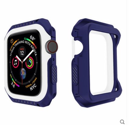 Apple Watch Series 1 Hoesje Blauw Anti-fall Bescherming, Apple Watch Series 1 Hoesje Siliconen Omlijsting