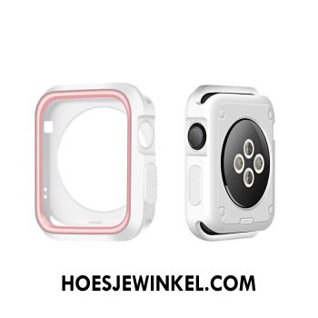 Apple Watch Series 1 Hoesje Siliconen Twee Kleuren Bescherming, Apple Watch Series 1 Hoesje Hoes Wit