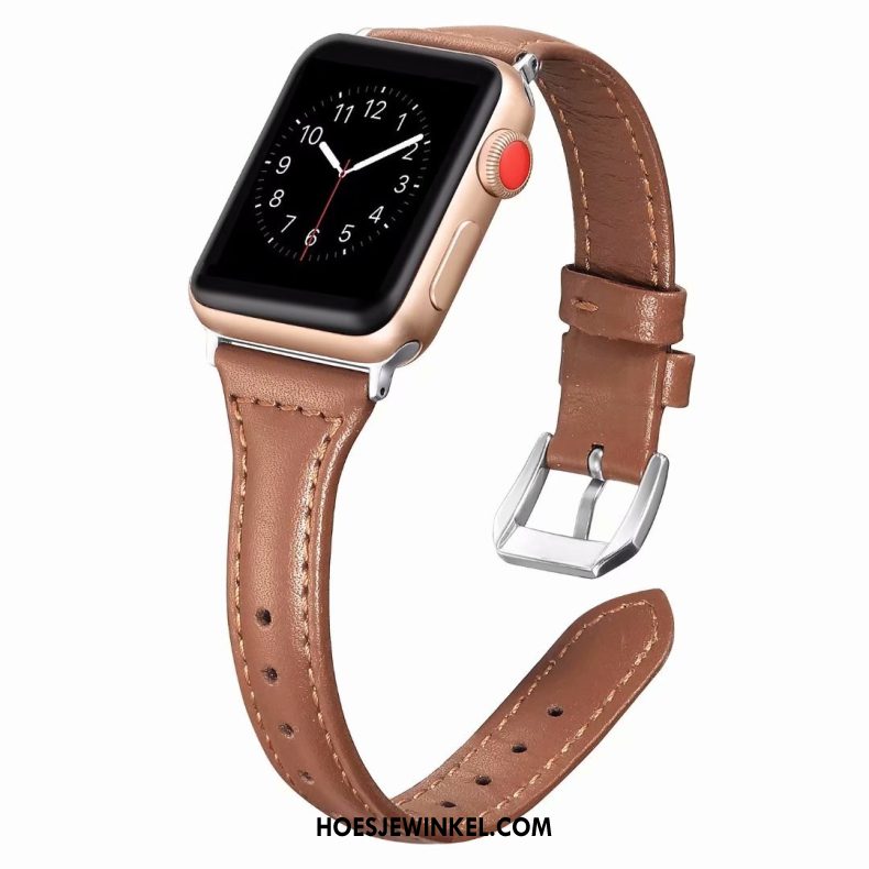 Apple Watch Series 2 Hoesje Fijne Roze Echt Leer, Apple Watch Series 2 Hoesje