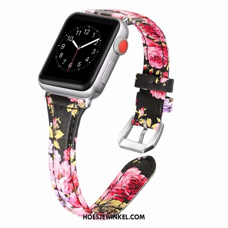 Apple Watch Series 2 Hoesje Fijne Roze Echt Leer, Apple Watch Series 2 Hoesje