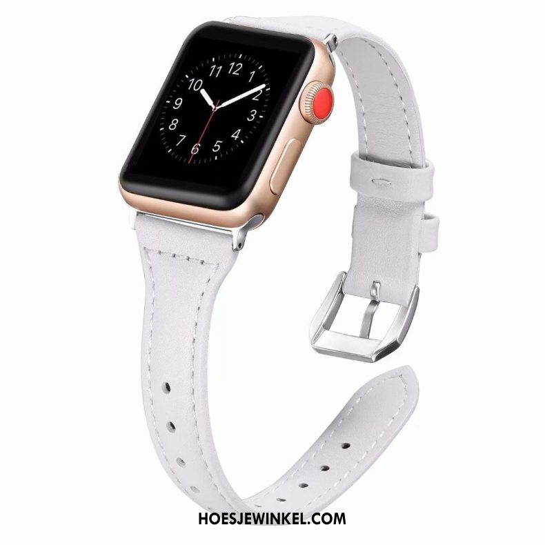 Apple Watch Series 3 Hoesje Fijne Echt Leer Purper, Apple Watch Series 3 Hoesje