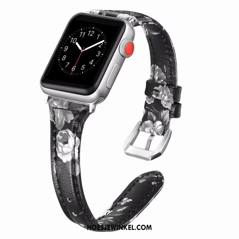 Apple Watch Series 3 Hoesje Fijne Echt Leer Purper, Apple Watch Series 3 Hoesje