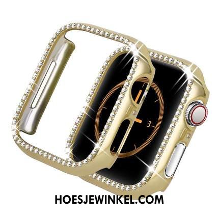 Apple Watch Series 3 Hoesje Hoes Plating Anti-fall, Apple Watch Series 3 Hoesje Rood Omlijsting