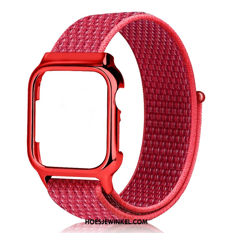 Apple Watch Series 3 Hoesje Scheppend Zwart Rood, Apple Watch Series 3 Hoesje Trend Nylon