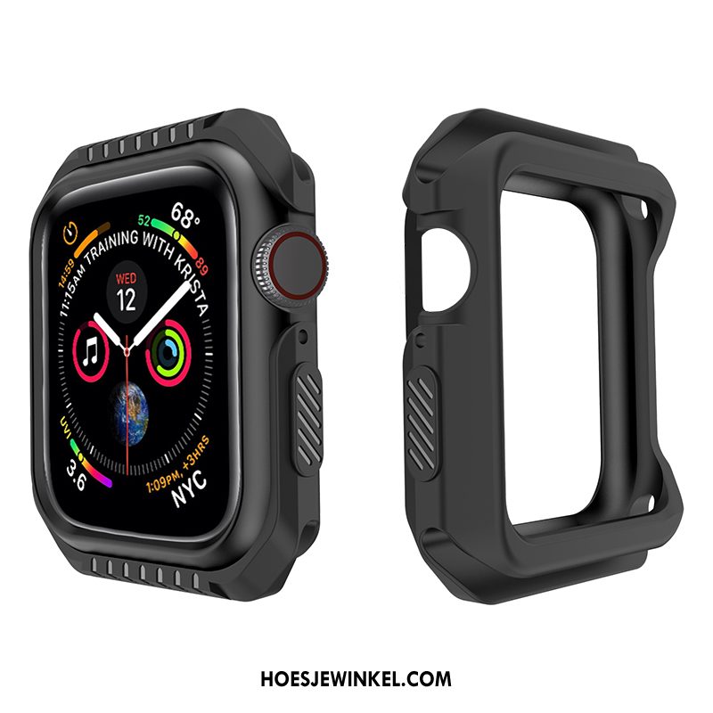 Apple Watch Series 4 Hoesje Bescherming Siliconen Twee Kleuren, Apple Watch Series 4 Hoesje Sport Omlijsting