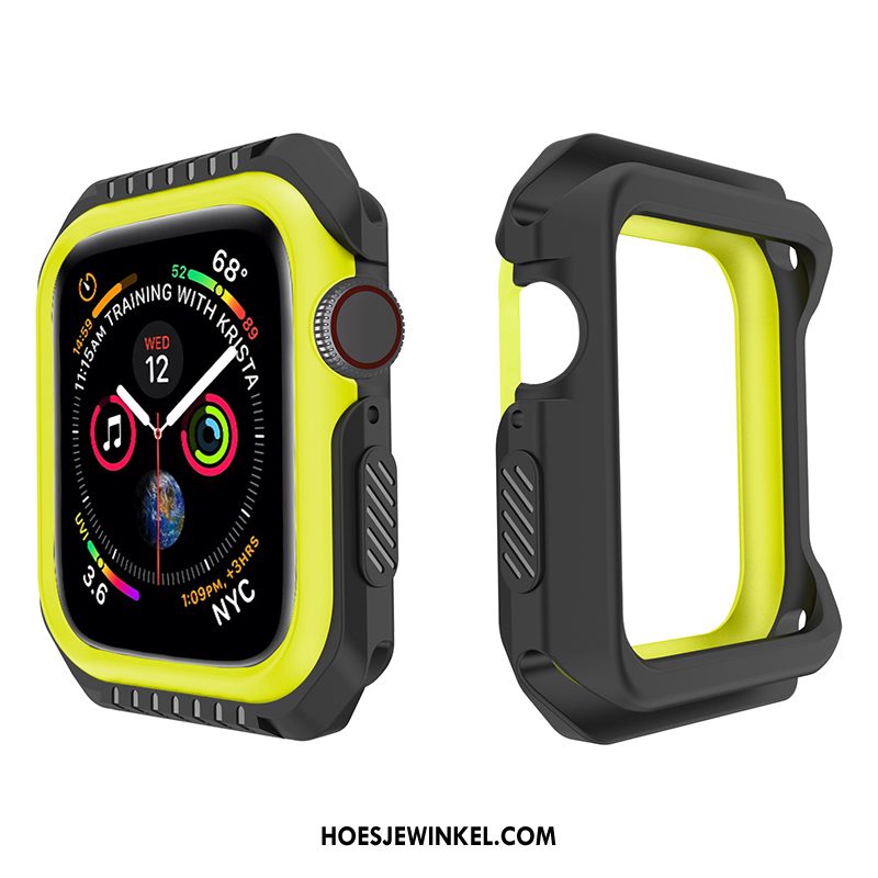 Apple Watch Series 4 Hoesje Bescherming Siliconen Twee Kleuren, Apple Watch Series 4 Hoesje Sport Omlijsting