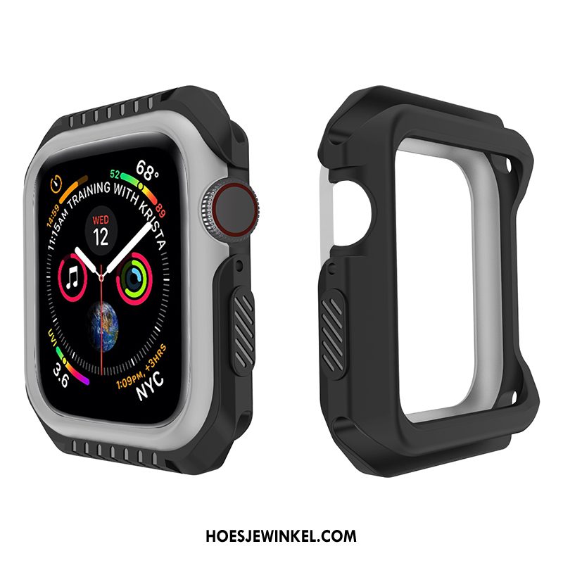 Apple Watch Series 4 Hoesje Bescherming Siliconen Twee Kleuren, Apple Watch Series 4 Hoesje Sport Omlijsting