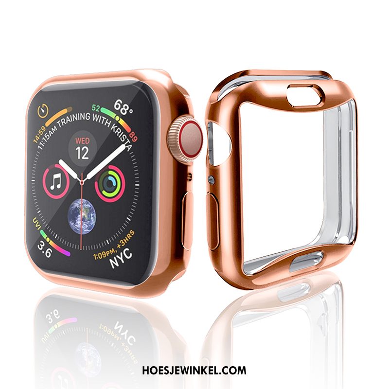 Apple Watch Series 4 Hoesje Siliconen Goud Trend, Apple Watch Series 4 Hoesje Anti-fall Hoes