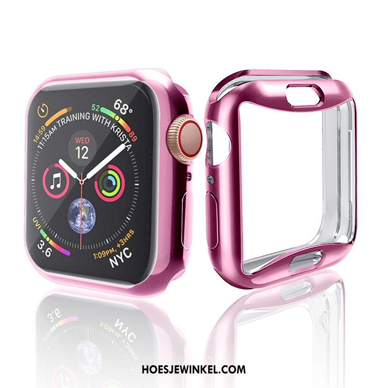 Apple Watch Series 4 Hoesje Siliconen Goud Trend, Apple Watch Series 4 Hoesje Anti-fall Hoes