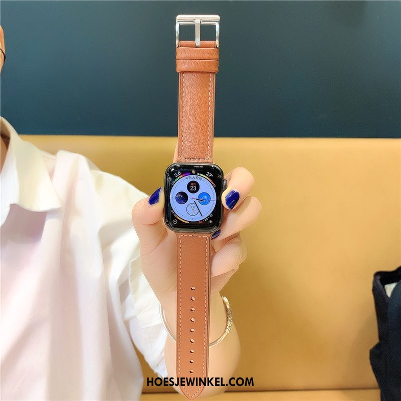 Apple Watch Series 5 Hoesje Groen Siliconen Leer, Apple Watch Series 5 Hoesje