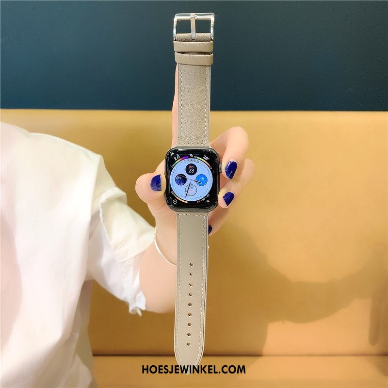 Apple Watch Series 5 Hoesje Groen Siliconen Leer, Apple Watch Series 5 Hoesje