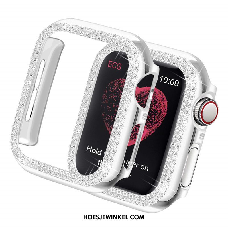 Apple Watch Series 5 Hoesje Lichte En Dun Omlijsting Met Strass, Apple Watch Series 5 Hoesje Plating Trend