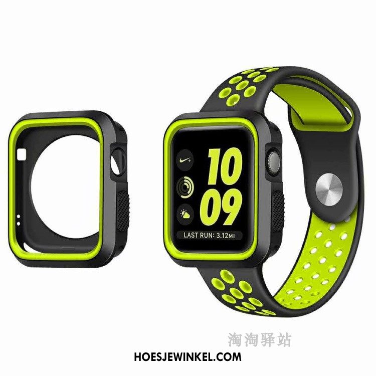 Apple Watch Series 5 Hoesje Zacht Rood Bescherming, Apple Watch Series 5 Hoesje Siliconen Hoes