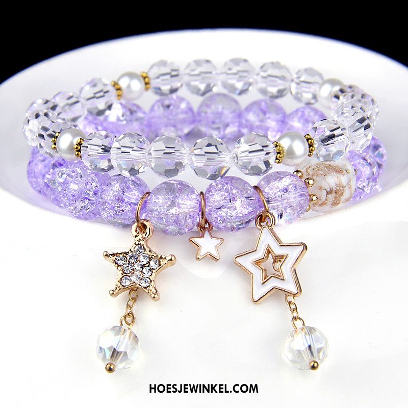 Armbanden Dames Accessoires Alle Wedstrijden Purper, Armbanden Vrouwen Meerlaags