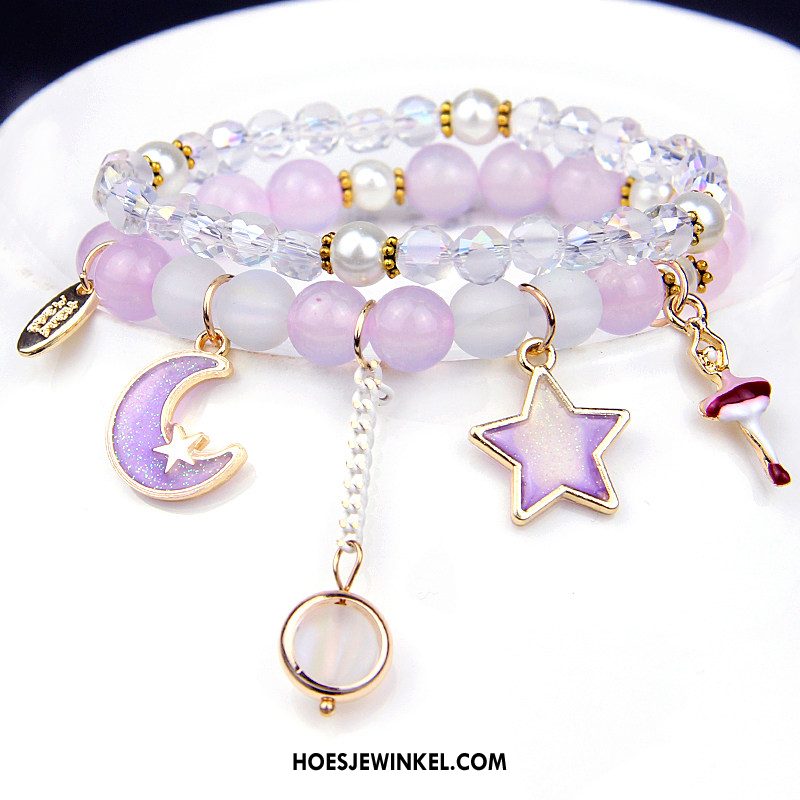 Armbanden Dames Accessoires Alle Wedstrijden Purper, Armbanden Vrouwen Meerlaags