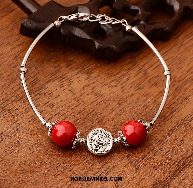 Armbanden Dames Accessoires Eenvoudig Groen, Armbanden Vintage Rot Silber