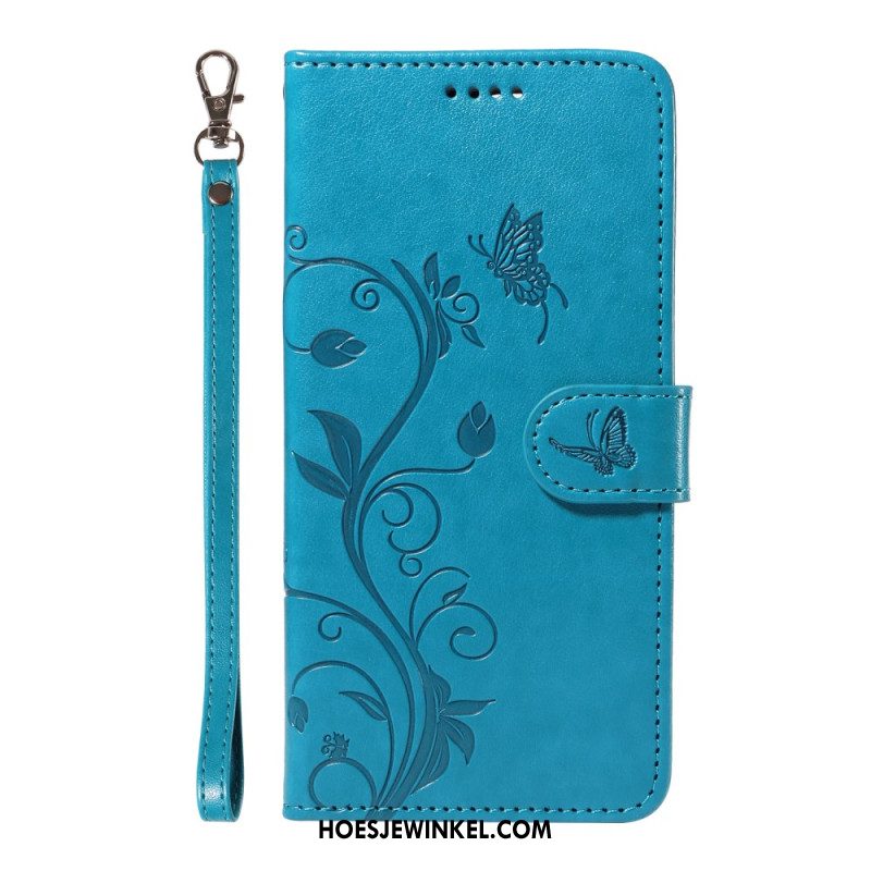 Bescherming Hoesje Oneplus 13r Bandje Met Bloemenpatroon