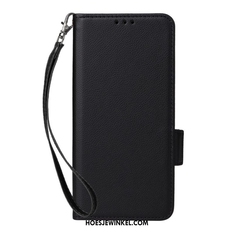 Bescherming Hoesje Oppo Reno 13 5g Lychee Kunstleren Bandje