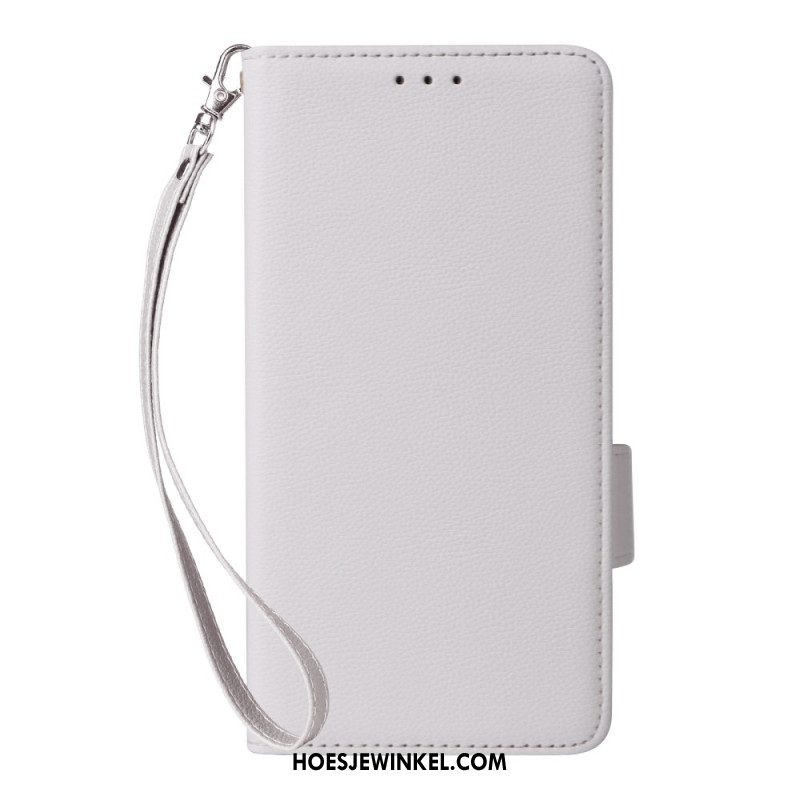 Bescherming Hoesje Oppo Reno 13 5g Lychee Kunstleren Bandje