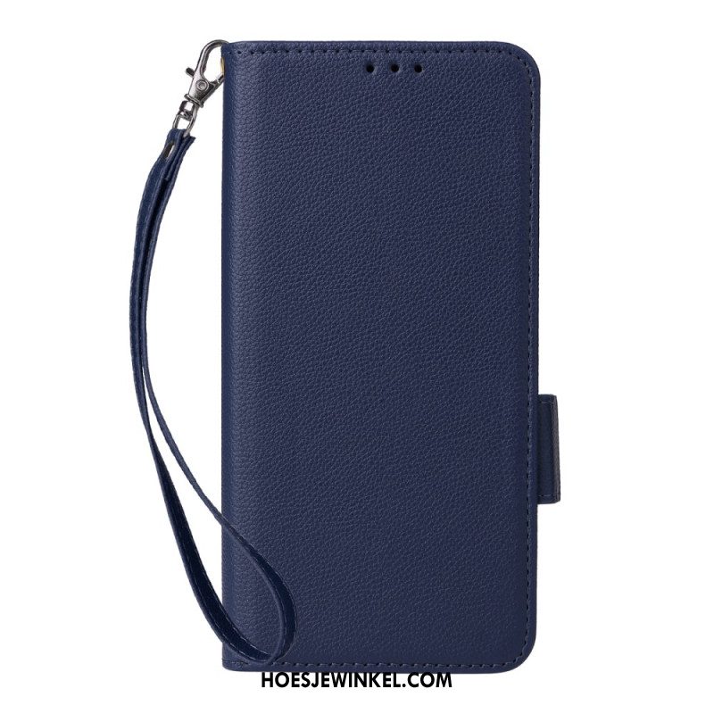 Bescherming Hoesje Oppo Reno 13 5g Lychee Kunstleren Bandje