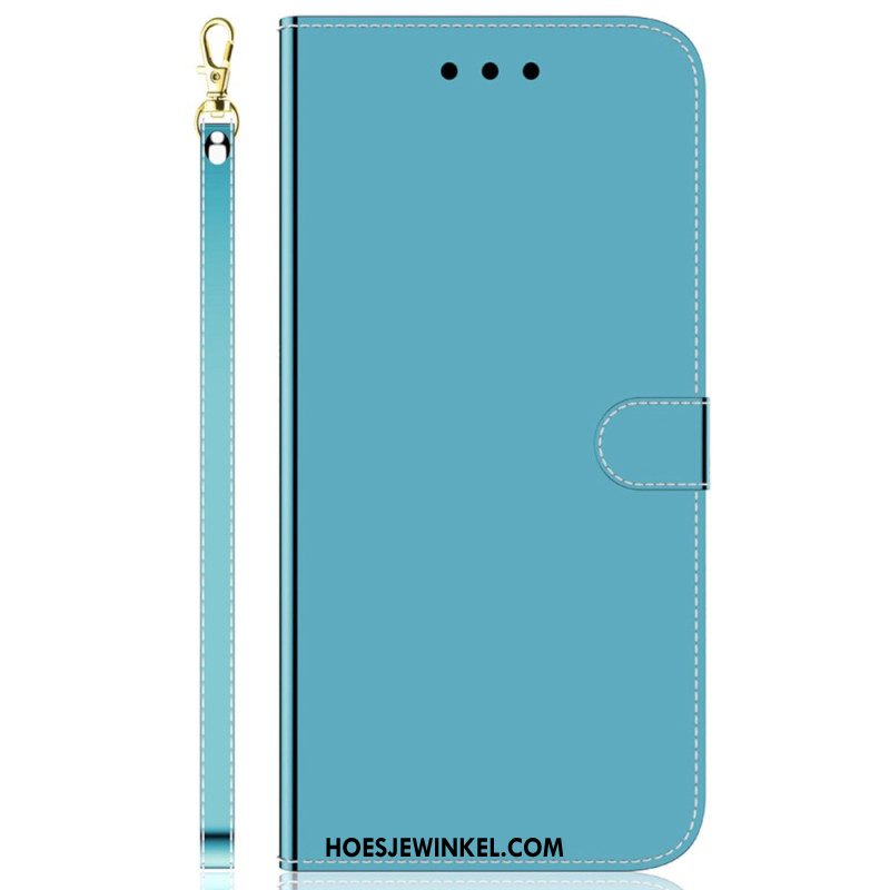 Bescherming Hoesje Samsung Galaxy A55 5g Spiegeleffect En Riem