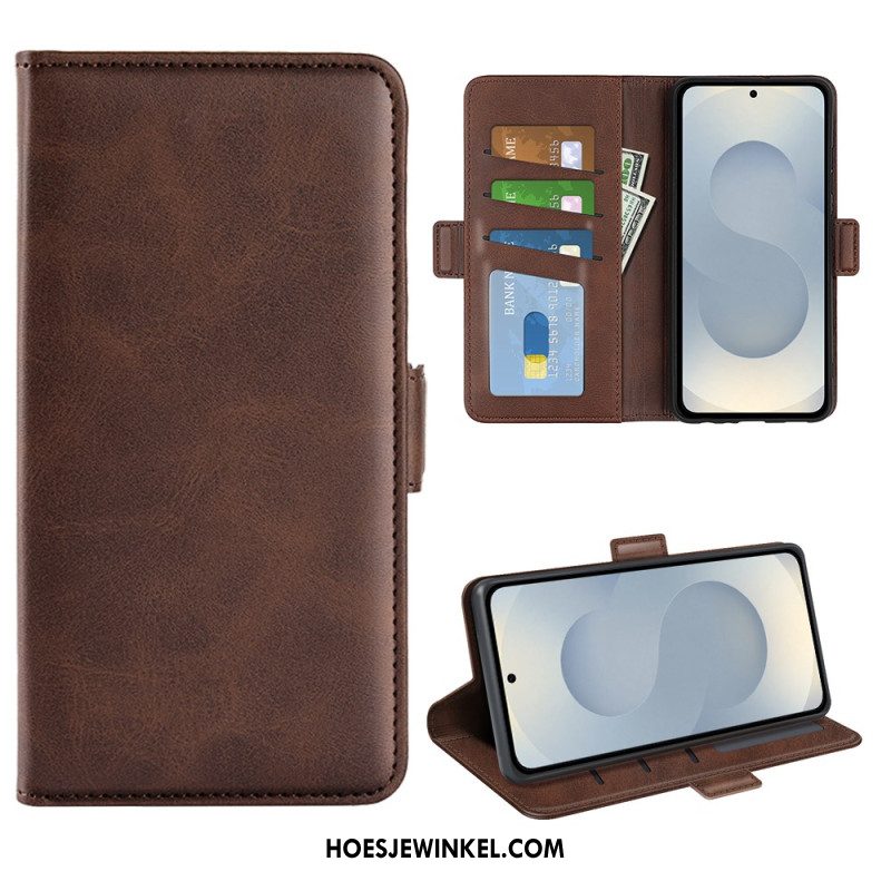 Bescherming Hoesje Samsung Galaxy S25 5g Edge Dubbele Magnetische Sluiting