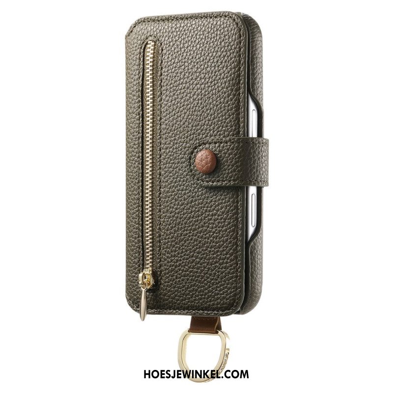 Bescherming Hoesje Samsung Galaxy S25 Plus 5g Portemonnee Met Rits