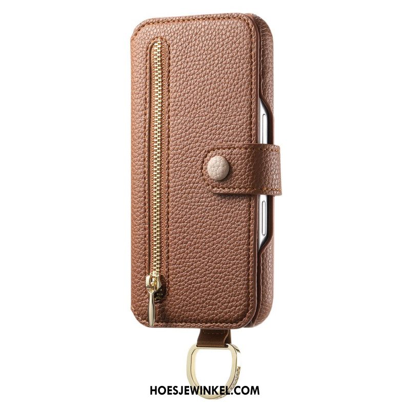 Bescherming Hoesje Samsung Galaxy S25 Plus 5g Portemonnee Met Rits