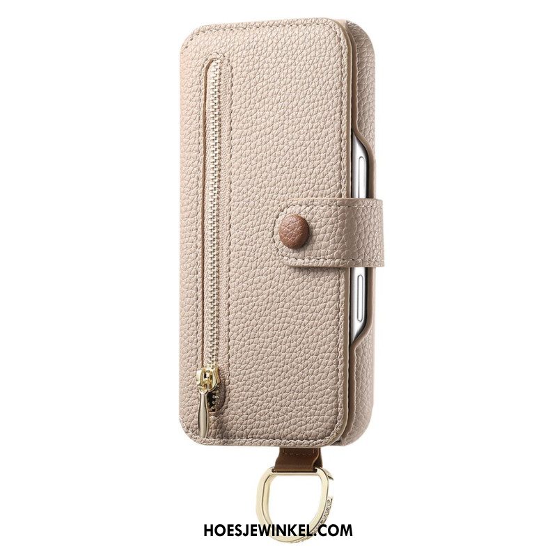 Bescherming Hoesje Samsung Galaxy S25 Plus 5g Portemonnee Met Rits