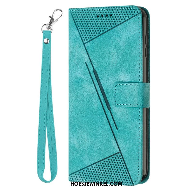 Bescherming Hoesje Sony Xperia 1 Vii Geometrische Lijnen Met Bandjes