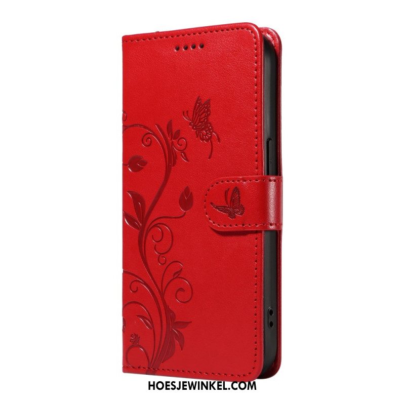 Bescherming Hoesje Xiaomi 15 Pro Bloemen- En Vlinderpatroon