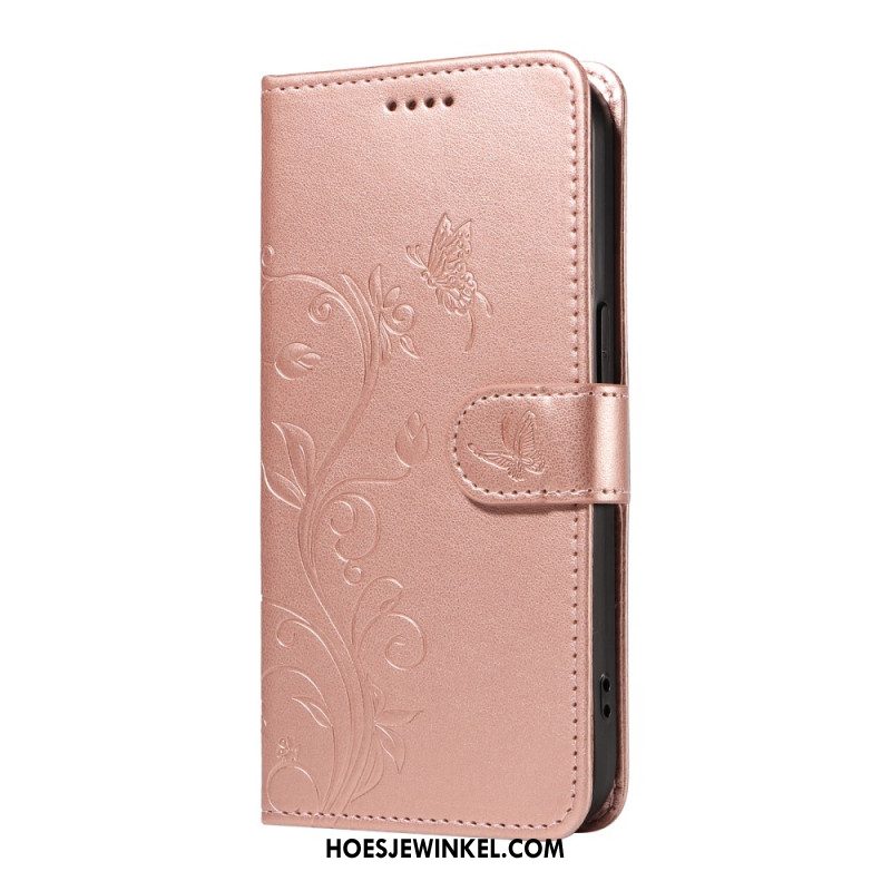 Bescherming Hoesje Xiaomi 15 Pro Bloemen- En Vlinderpatroon