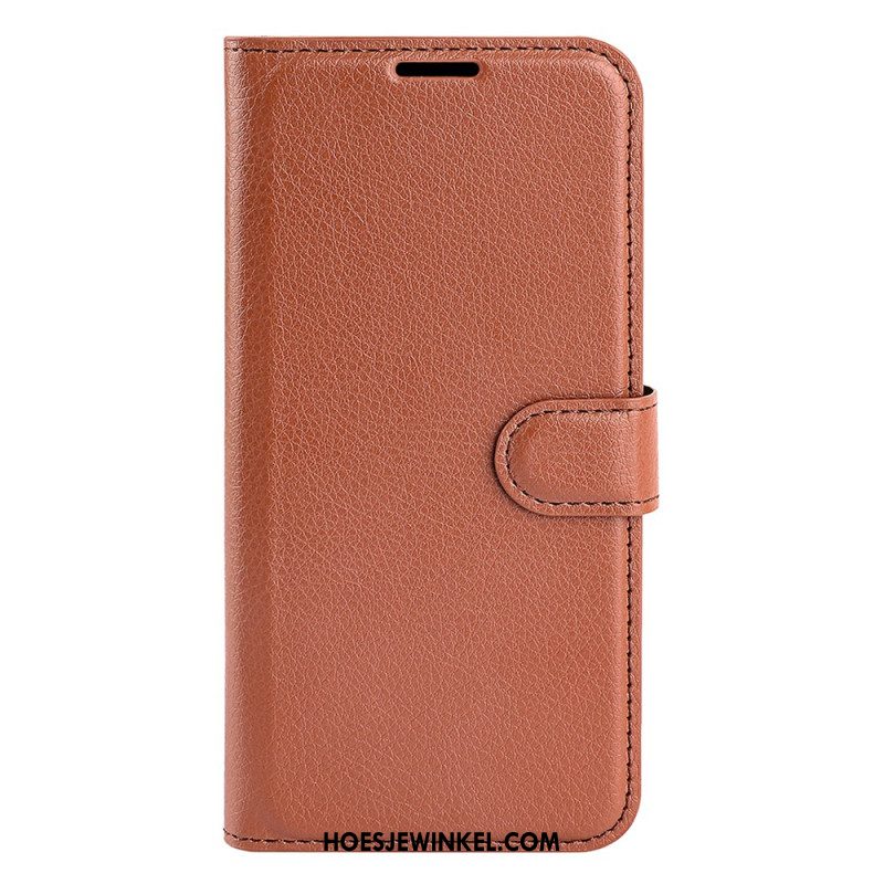 Bescherming Hoesje Xiaomi 15 Pro Klassieke Lychee Kunstleren Koord