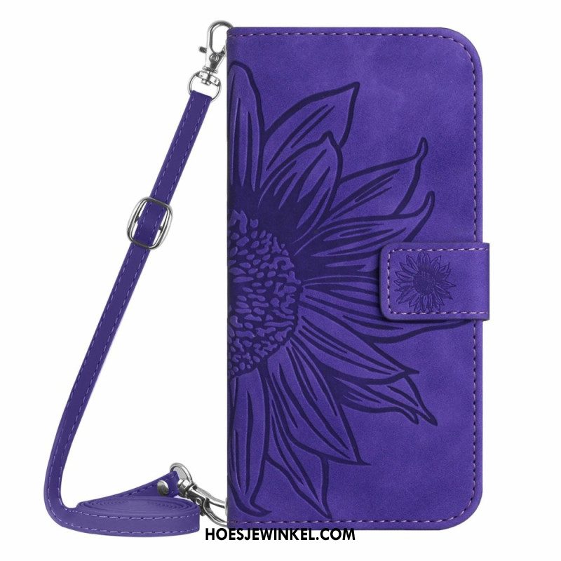 Bescherming Hoesje Xiaomi 15 Ultra Schoudertas Met Zonnebloemprint