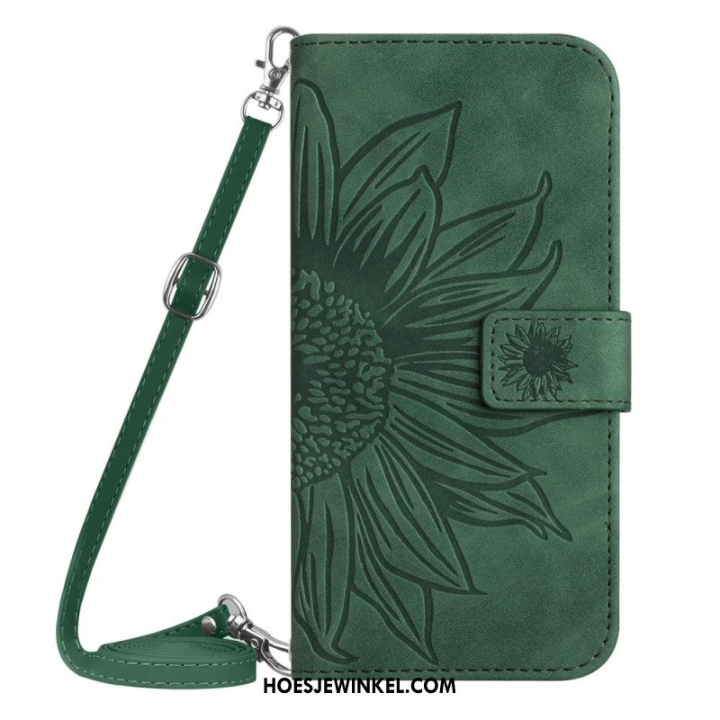 Bescherming Hoesje Xiaomi 15 Ultra Schoudertas Met Zonnebloemprint