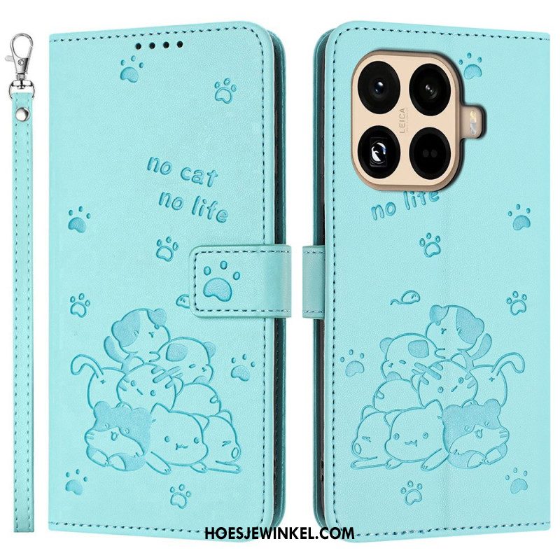 Bescherming Hoesje Xiaomi 15t Pro Stapel Katten Met Bandje