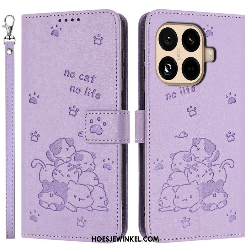 Bescherming Hoesje Xiaomi 15t Pro Stapel Katten Met Bandje