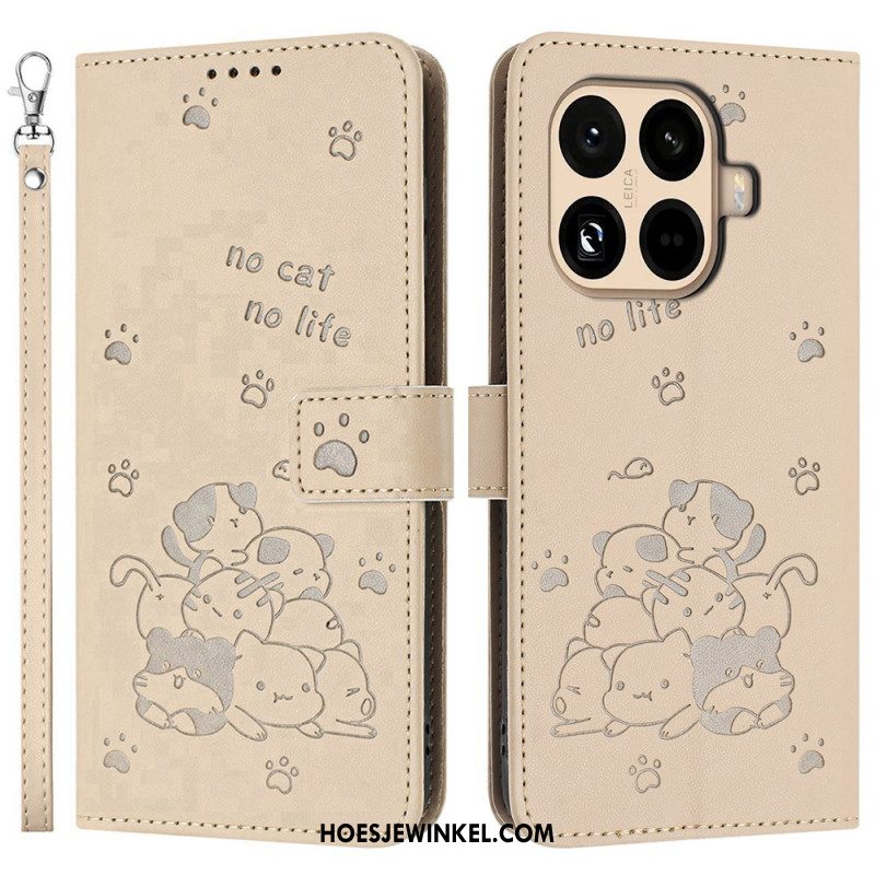 Bescherming Hoesje Xiaomi 15t Pro Stapel Katten Met Bandje
