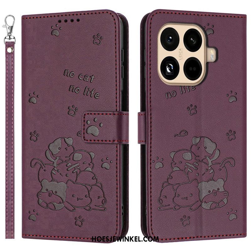 Bescherming Hoesje Xiaomi 15t Pro Stapel Katten Met Bandje