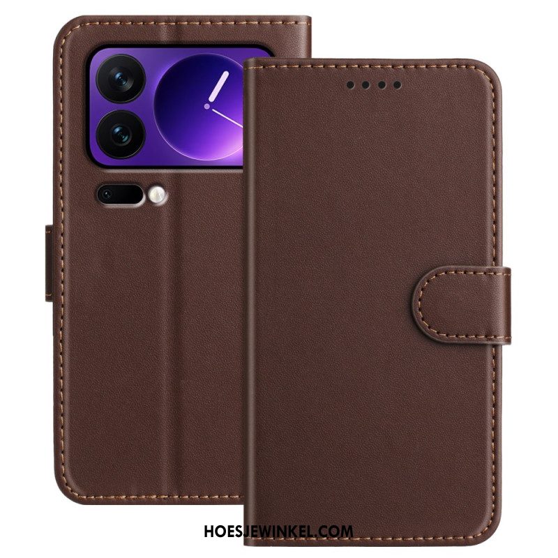 Bescherming Hoesje Xiaomi 17 Pro Effen Leerlook