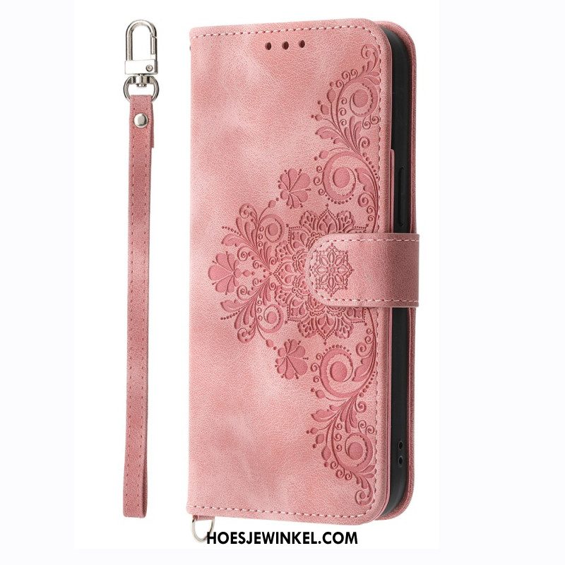 Bescherming Hoesje Xiaomi Redmi Note 14 4g Bloemenpatroon En Bandjes