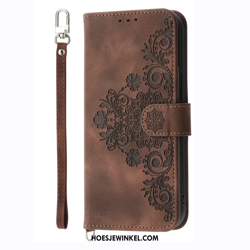 Bescherming Hoesje Xiaomi Redmi Note 14 4g Bloemenpatroon En Bandjes