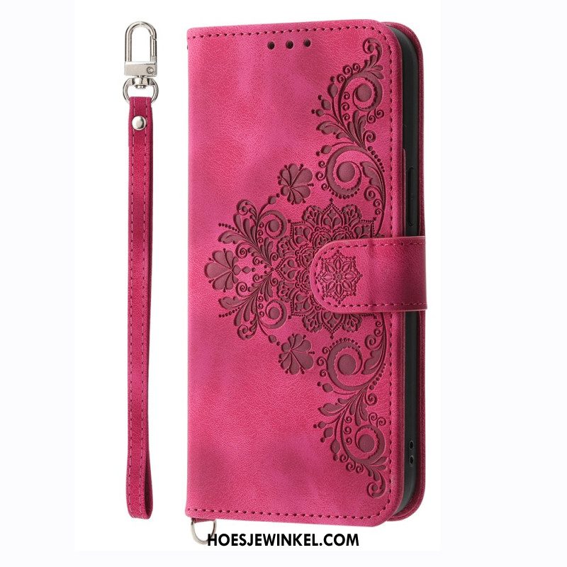 Bescherming Hoesje Xiaomi Redmi Note 14 4g Bloemenpatroon En Bandjes