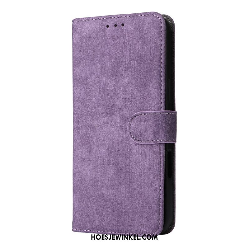 Bescherming Hoesje Xiaomi Redmi Note 14 4g Rfid-bescherming Suède-effect Met Bandje