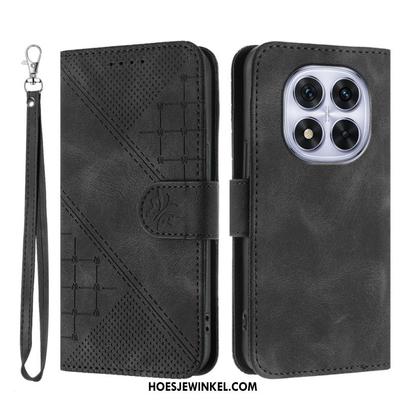 Bescherming Hoesje Xiaomi Redmi Note 14 Pro 4g Geometrisch Patroon Met Bandje