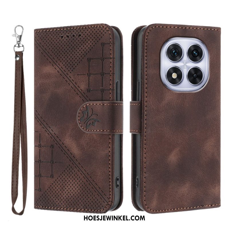 Bescherming Hoesje Xiaomi Redmi Note 14 Pro 4g Geometrisch Patroon Met Bandje