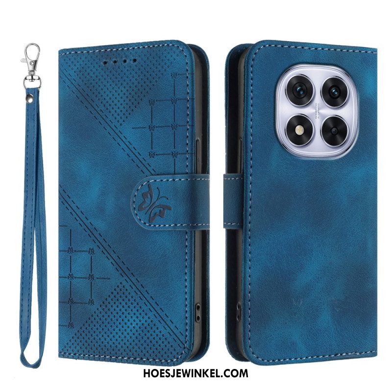 Bescherming Hoesje Xiaomi Redmi Note 14 Pro 4g Geometrisch Patroon Met Bandje