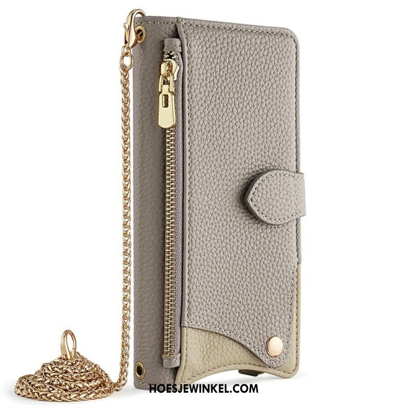 Bescherming Hoesje Xiaomi Redmi Note 14 Pro 5g Portemonnee Met Ketting