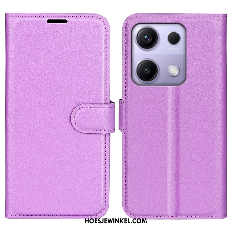 Bescherming Hoesje Xiaomi Redmi Note 14s Klassiek Lychee Kunstleer